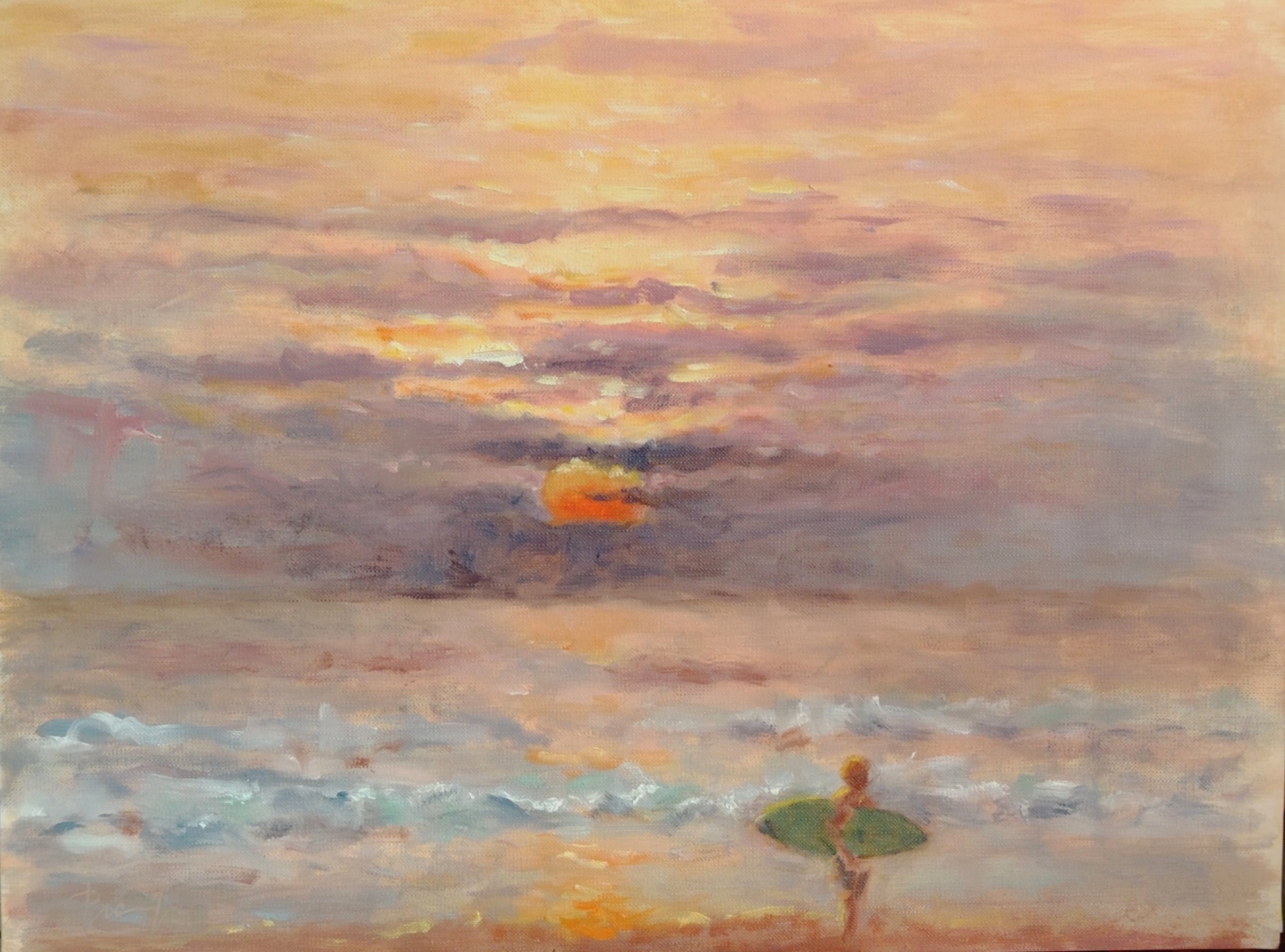 Coucher de soleil sur la plage