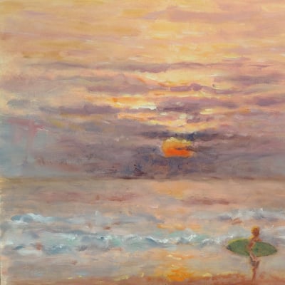 Coucher de soleil sur la plage